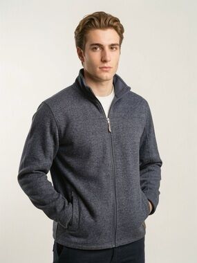 FIELD & STREAM FULL ZIP FLEECE JACKET NAVY BLUE MEN'S XXL